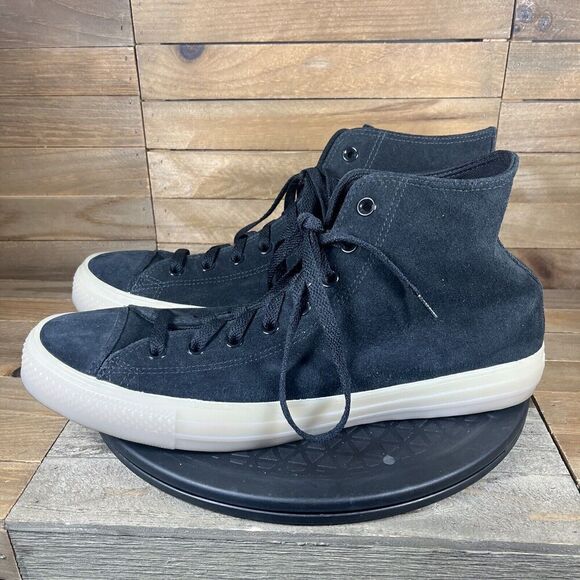 Converse Mens Size US 12 All Star 70 High Premium Black Suede Lace Up Sneakers - Picture 3 of 10
